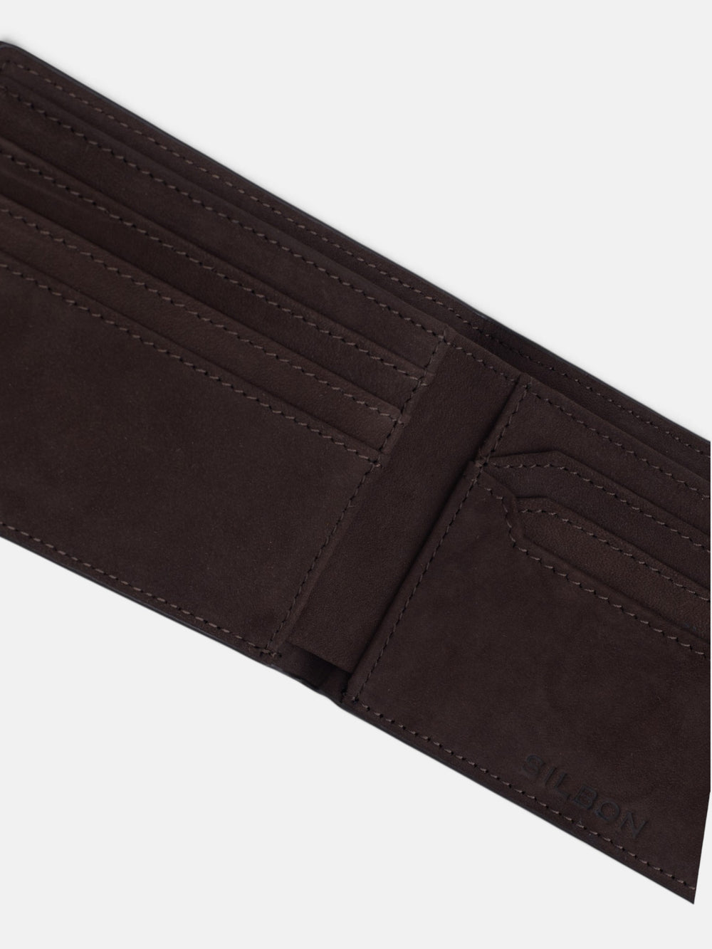 Cartera basica piel marron