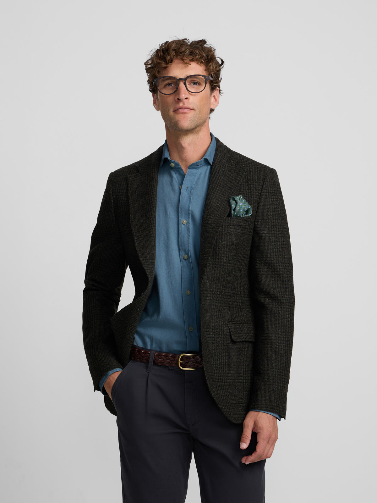Blazer príncipe de Gales verde