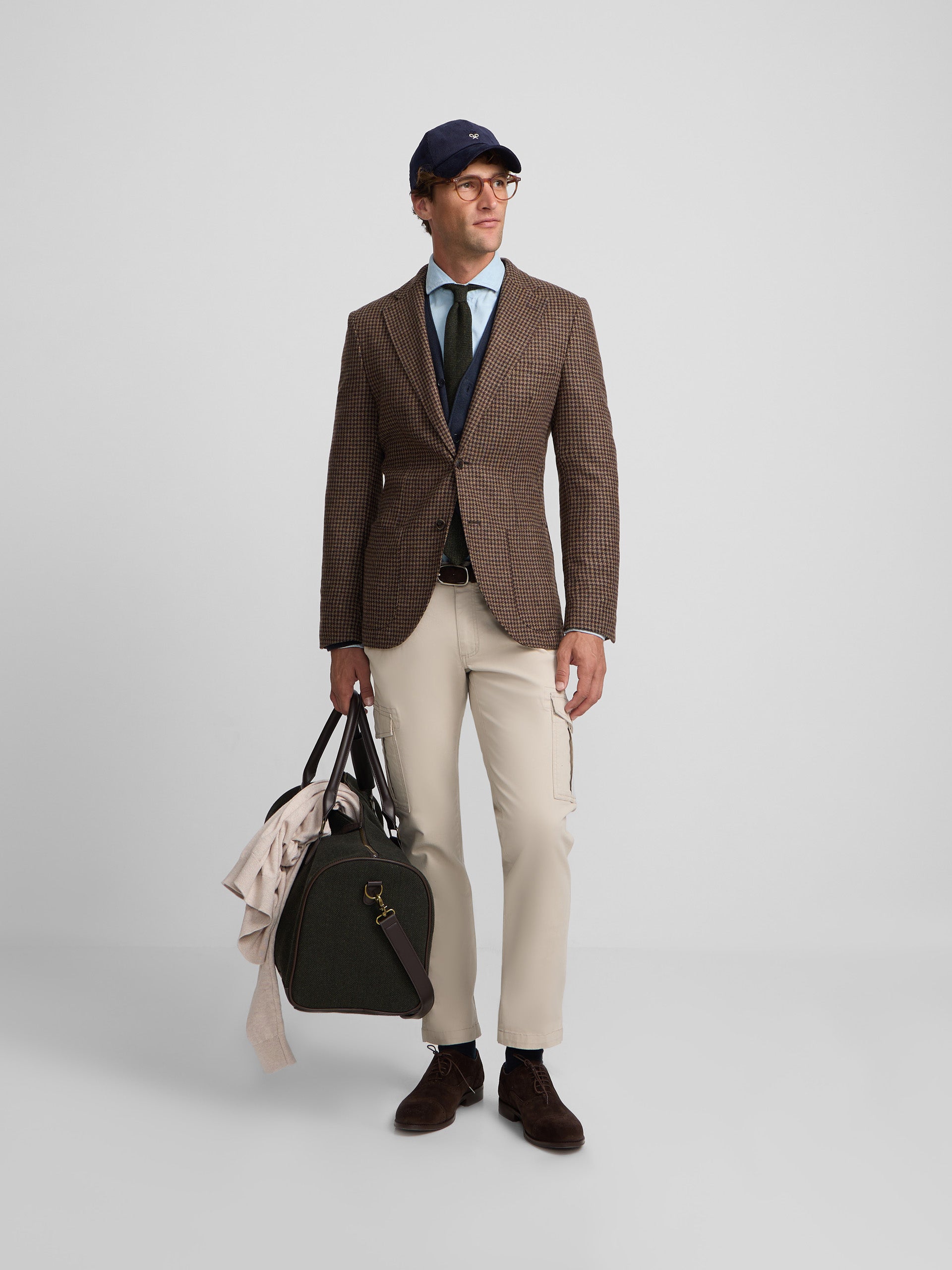 Brown houndstooth blazer