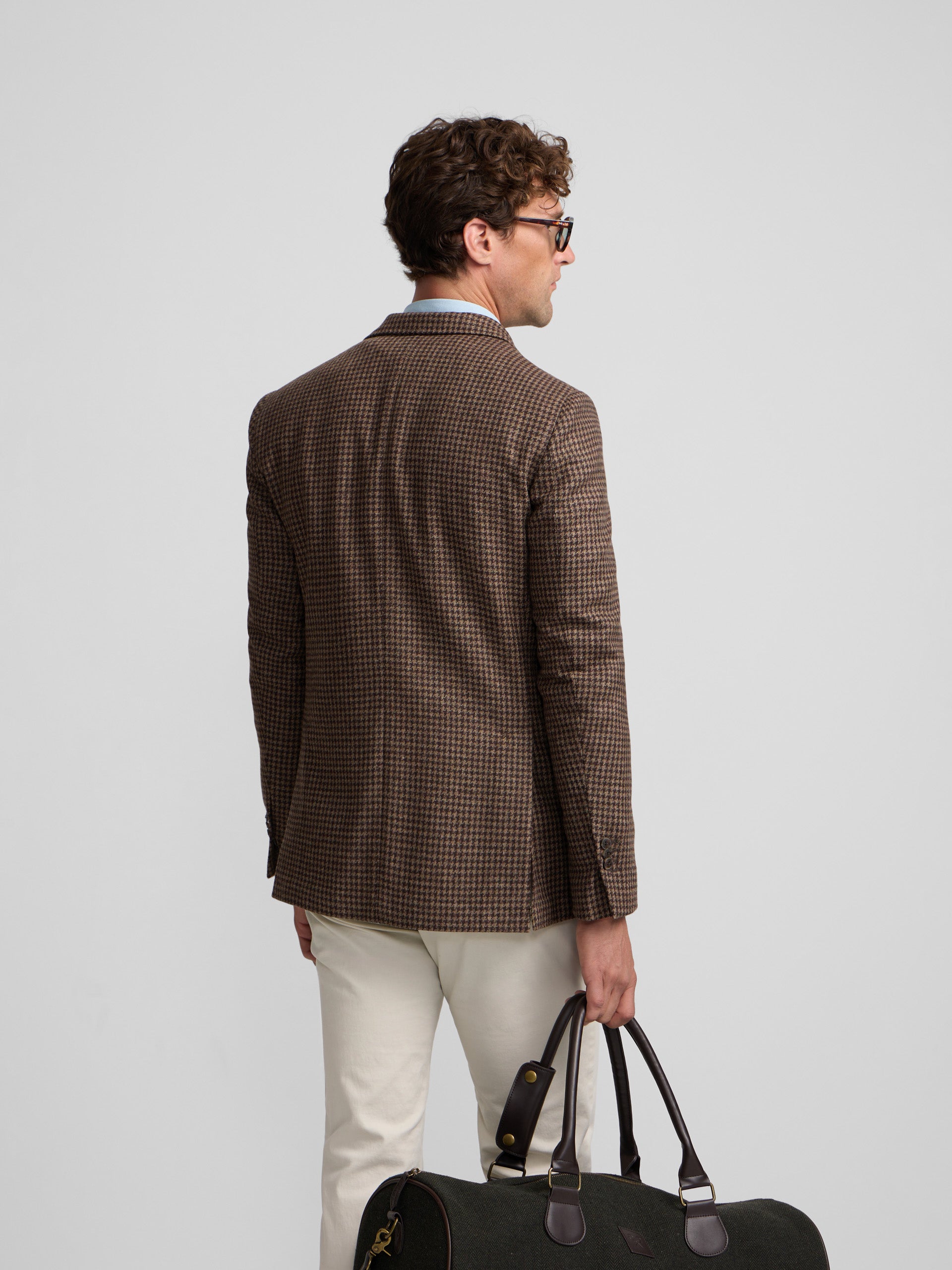 Brown houndstooth blazer