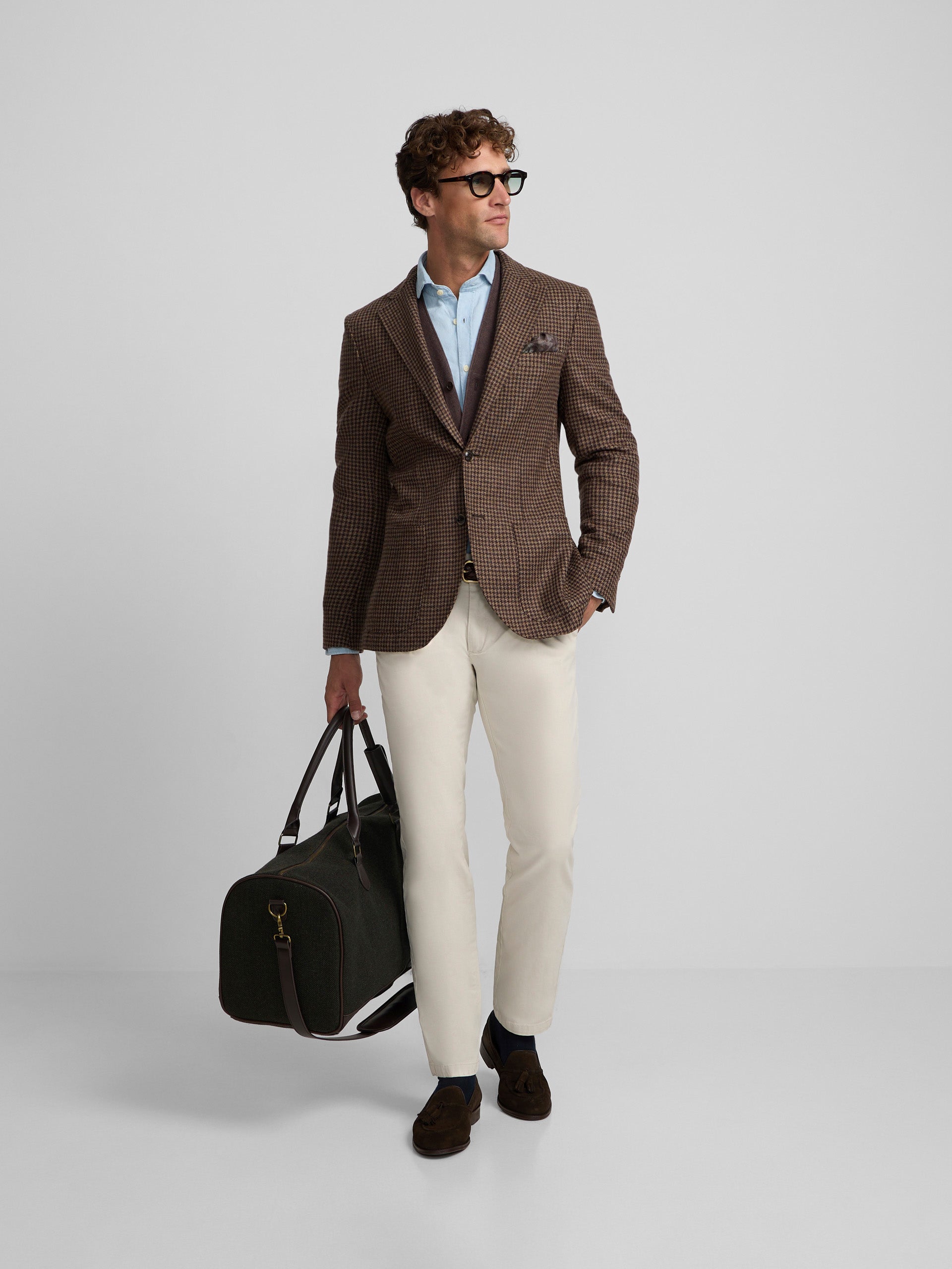Brown houndstooth blazer