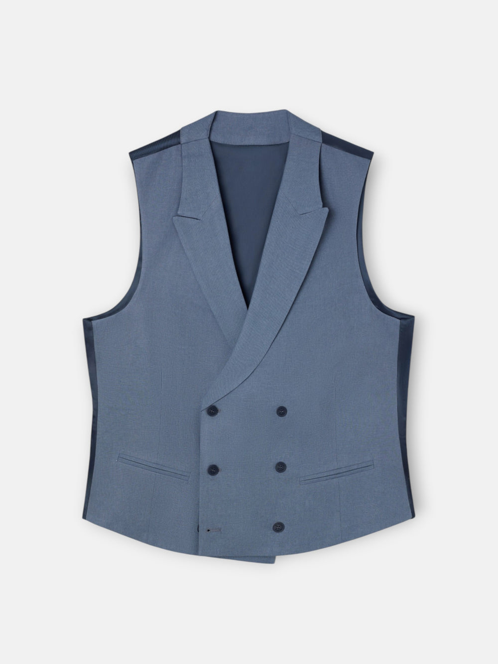 Gilet chaque col classique ardoise