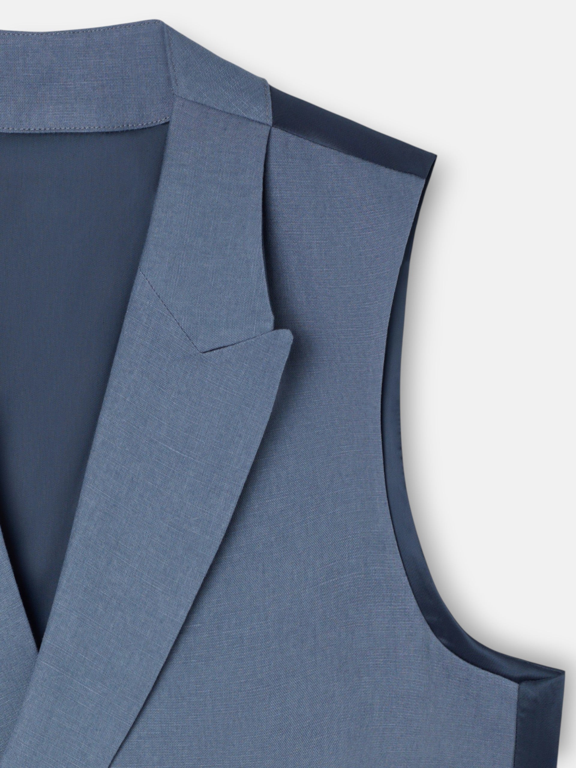 Classic collar slate waistcoat