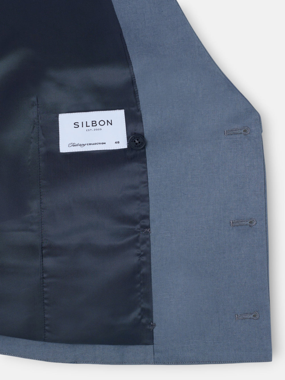 Gilet chaque col classique ardoise