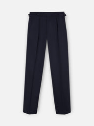 Pantalon habillé à pinces bleu marine
