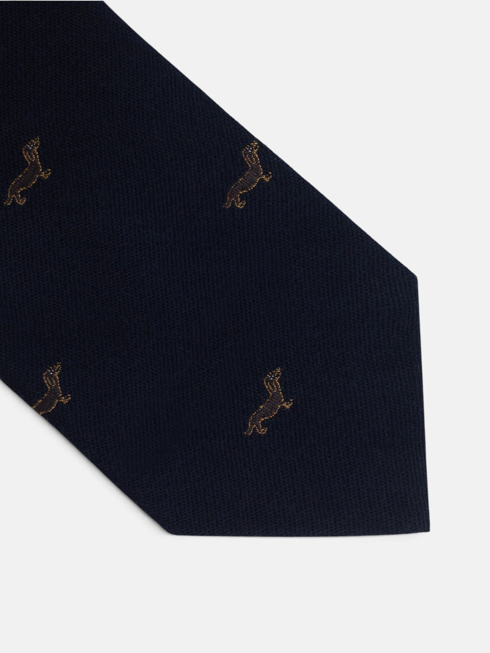 Navy blue doggy pattern tie