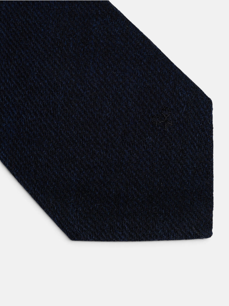 Corbata lisa lana marino