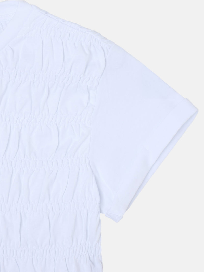 Camisola mulher malha smock branca