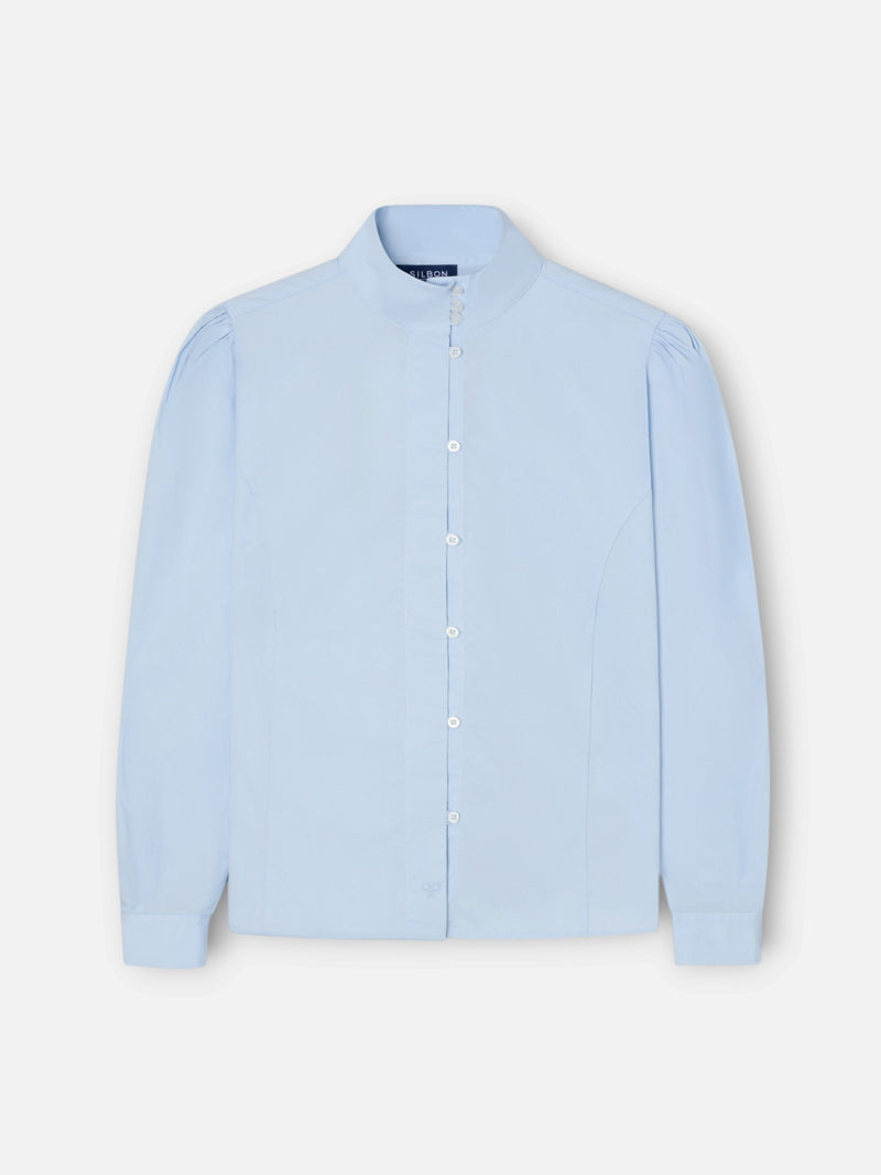 Unique shirt with light blue collar