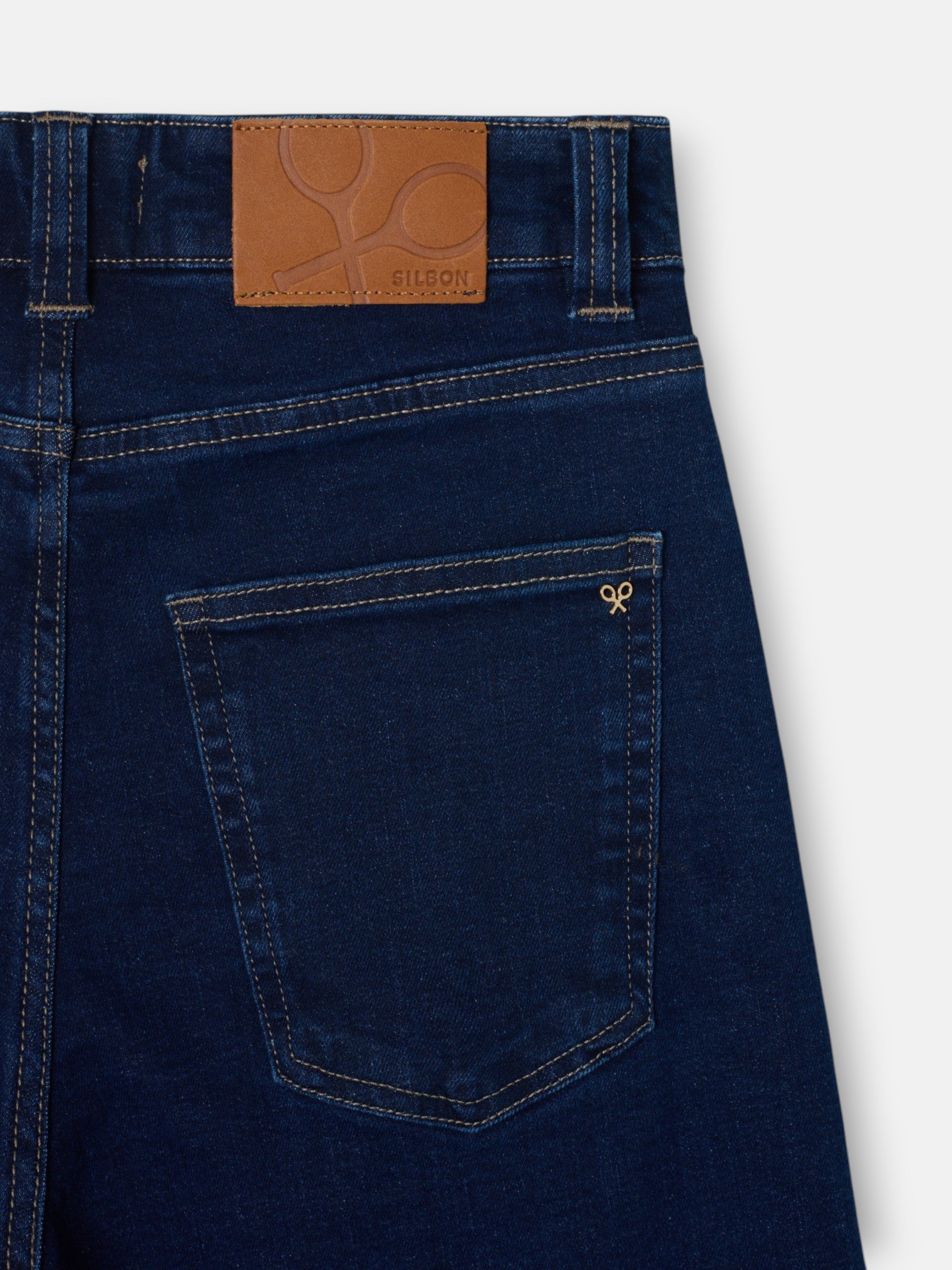 Pantalon flare denim azul