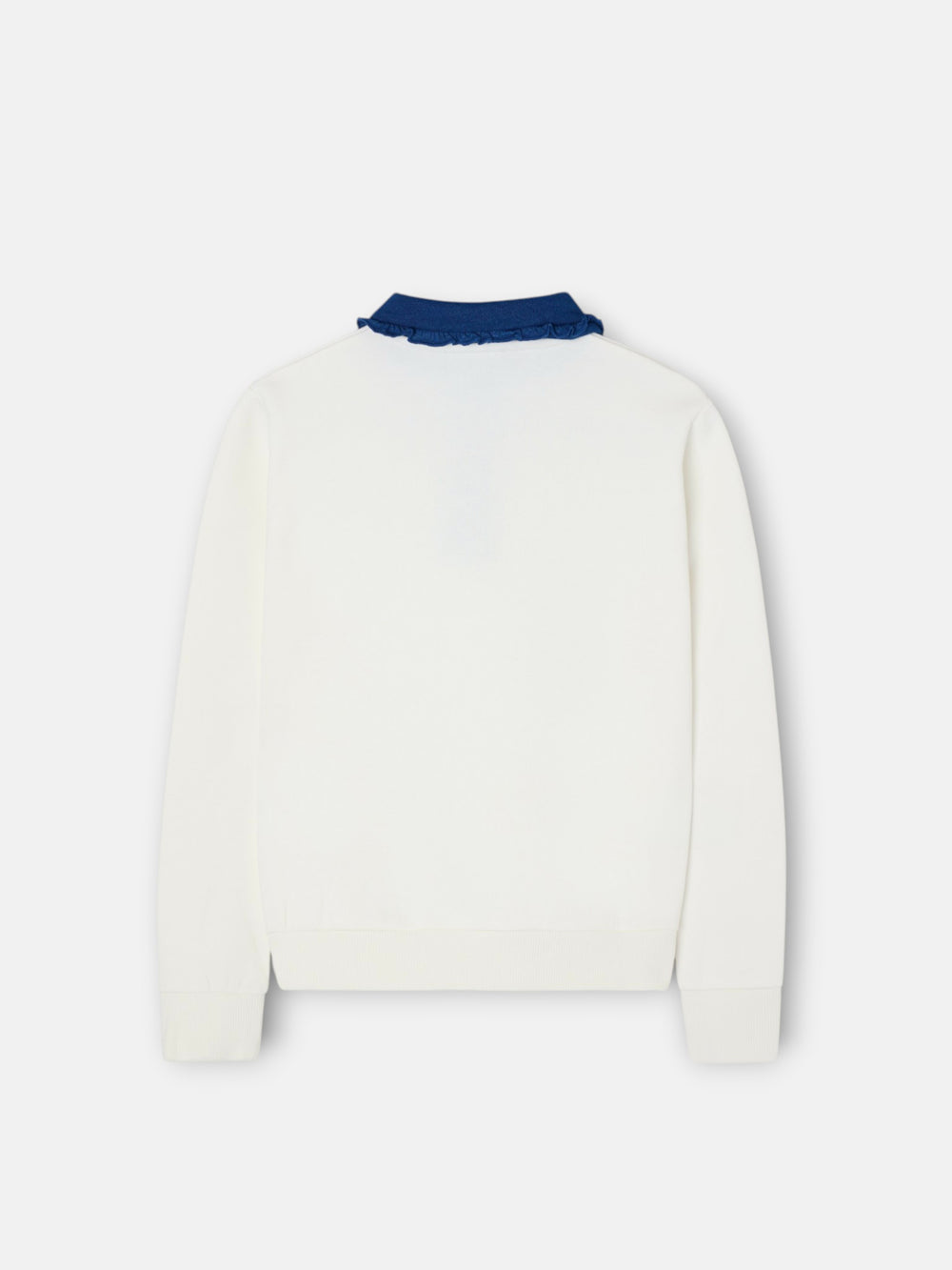 Beige polo neck sweatshirt for girls
