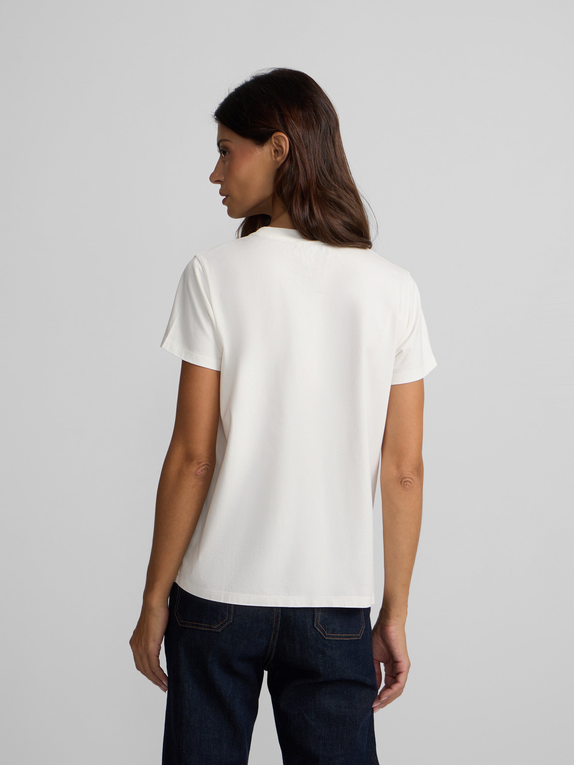 T-shirt femme lucky love écru