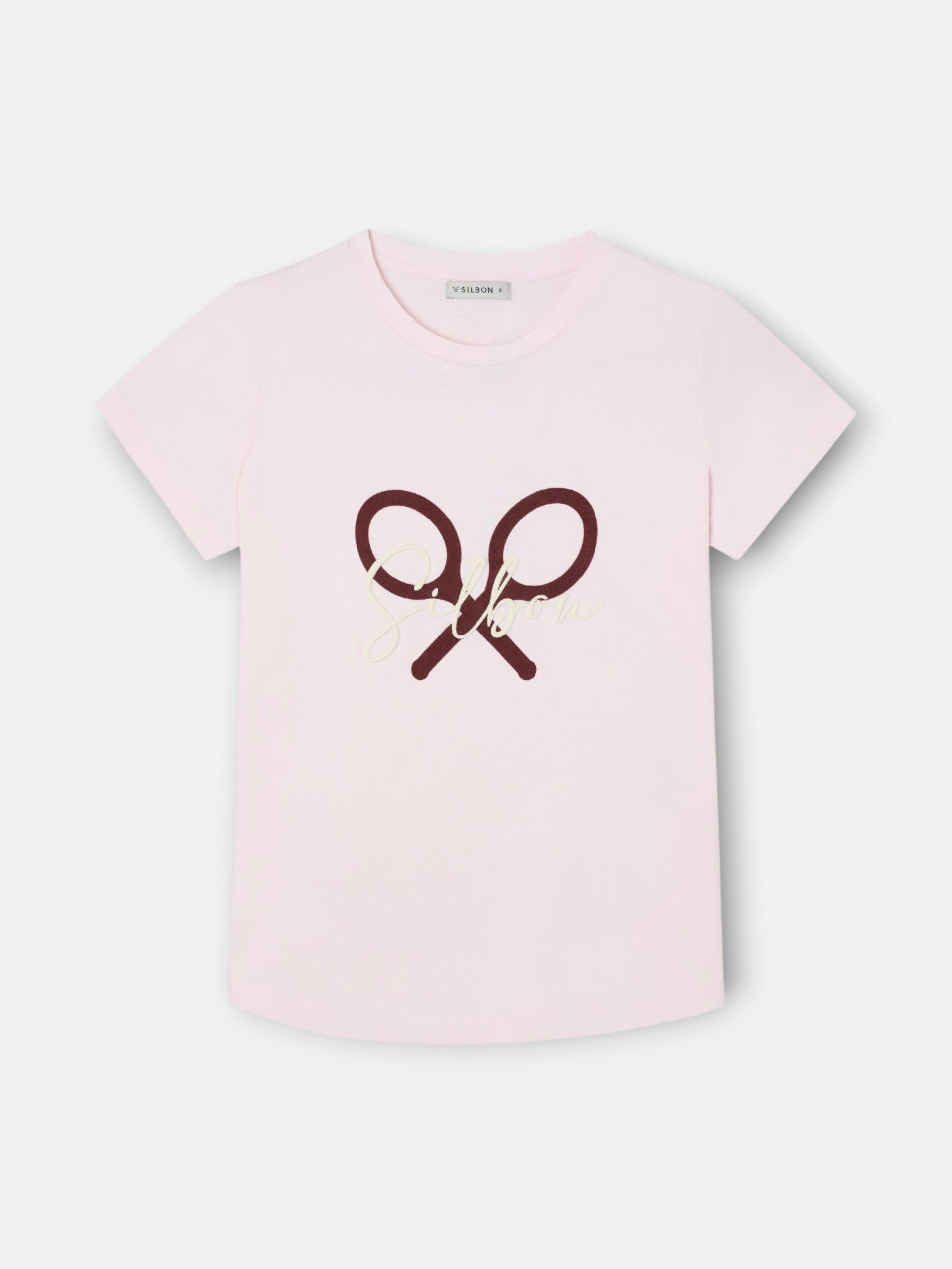 Camiseta woman raqueta silbon rosa