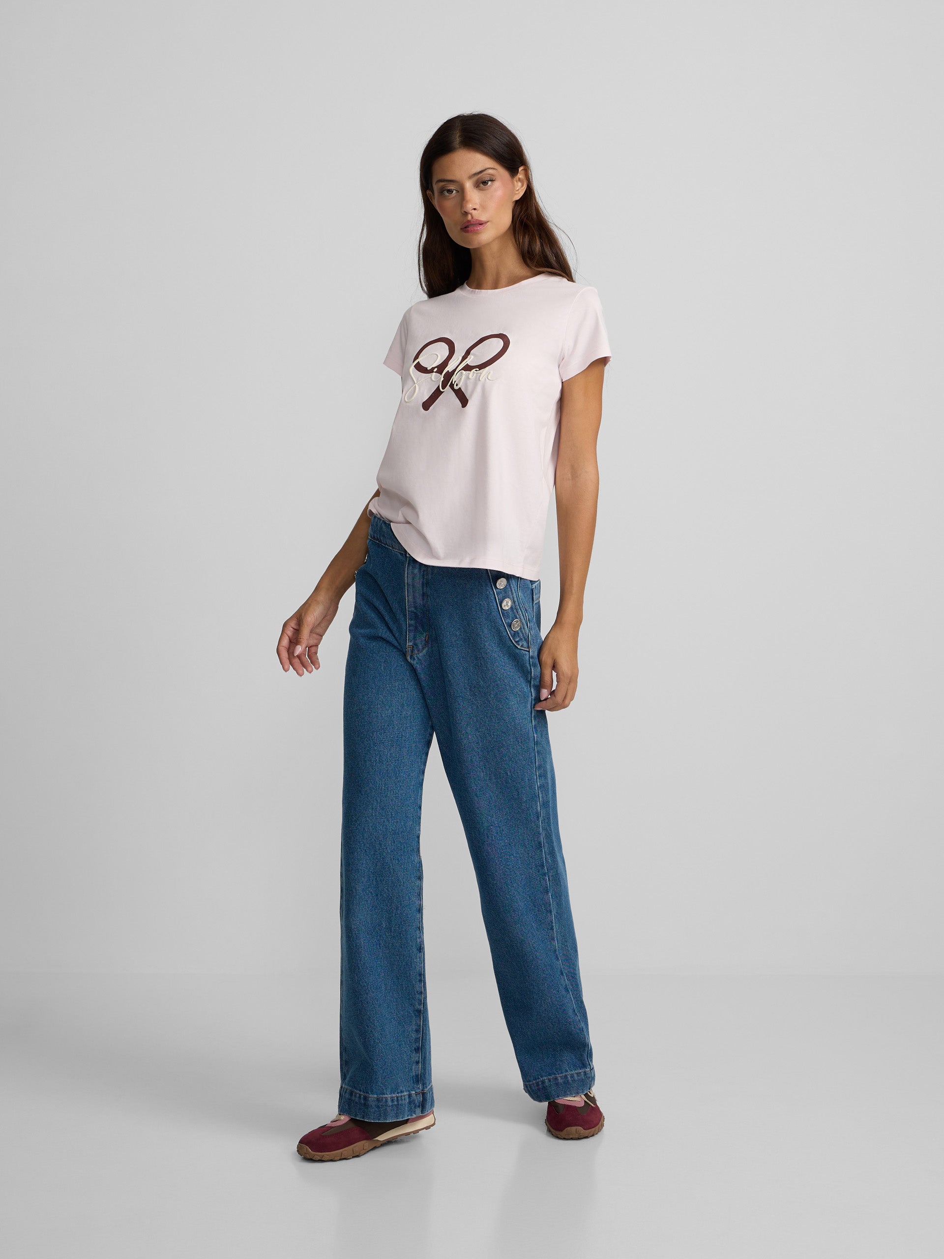 Camiseta woman raqueta silbon rosa