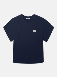 T-shirt femme patch Silbon bleu marine