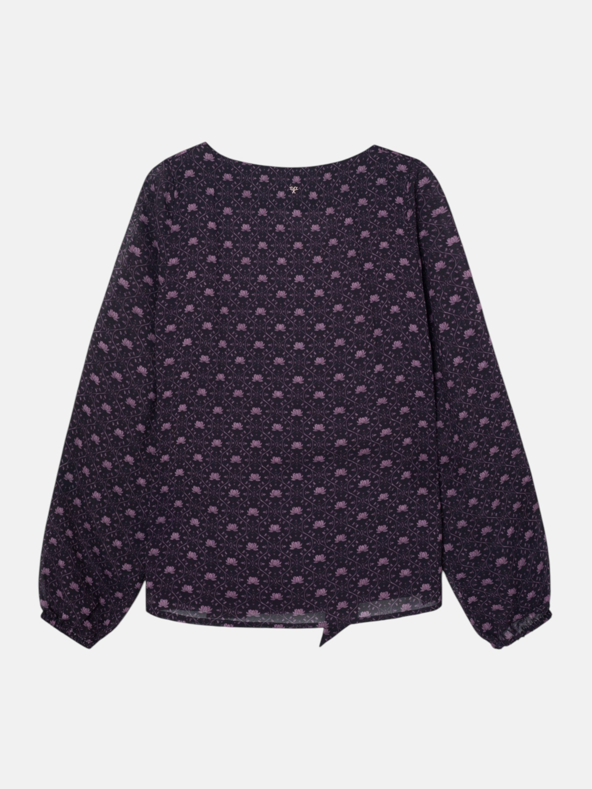 Blusa lazada estampado morado