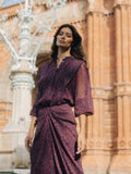 Blusa estampado flores granate