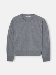 Jersey ochos cuello redondo gris