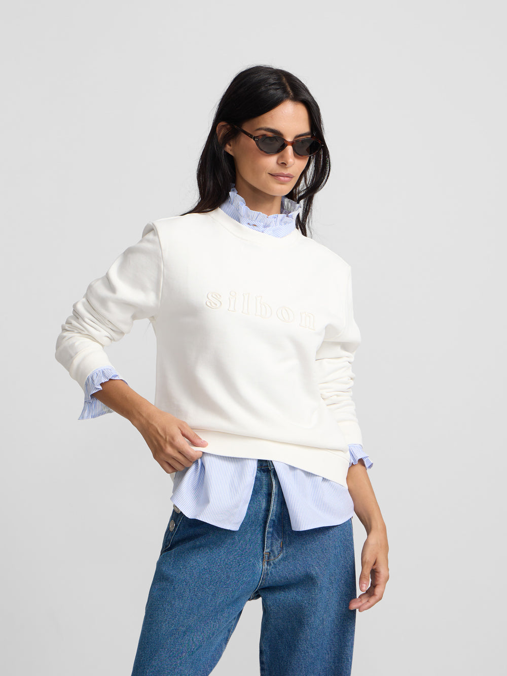 Women's Silbon off-white sweatshirt