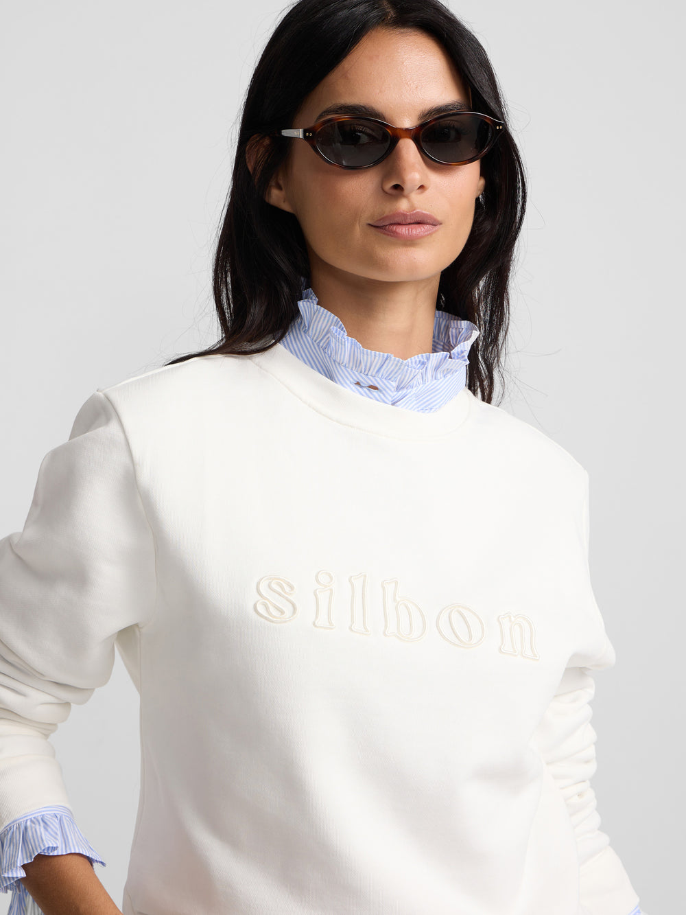 Women's Silbon off-white sweatshirt