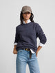 Sweat-shirt femme Silbon classique bleu marine