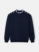 Sudadera woman cuello volante botones azul marino