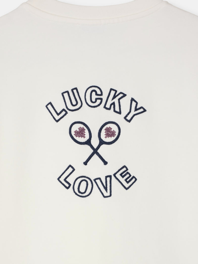 Women's Lucky Love Sweatshirt in Off-White