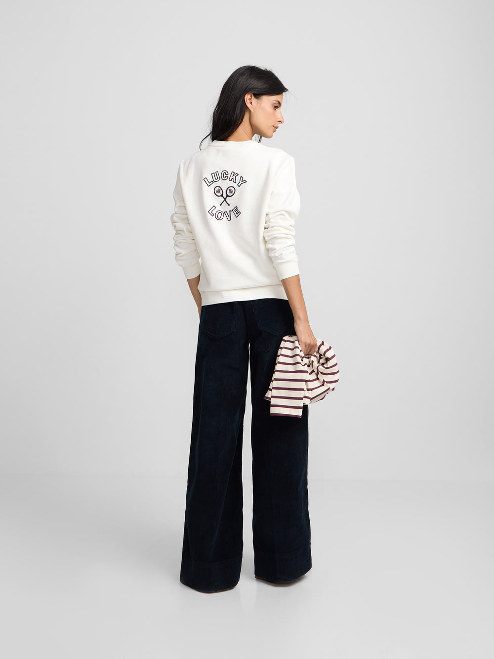 Women's Lucky Love Sweatshirt in Off-White