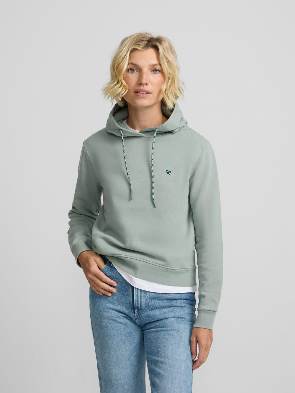 Sweat à capuche femme Silbon Rebel vert