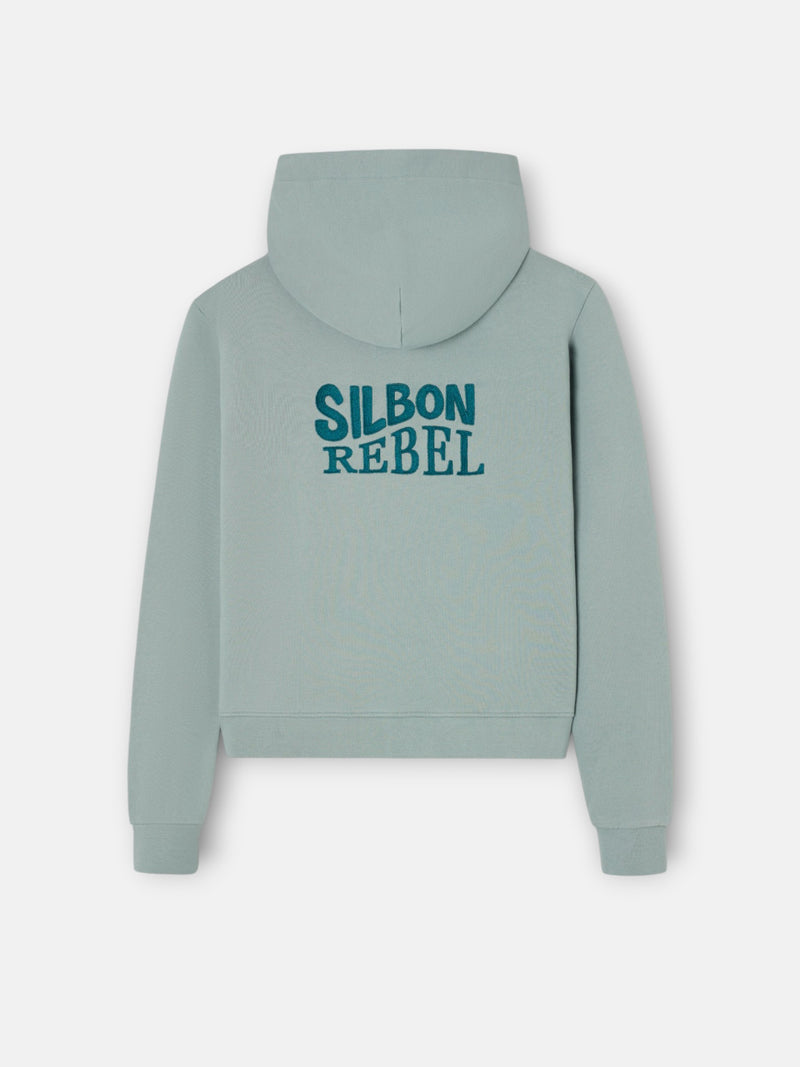 Sudadera woman capucha silbon rebel verde