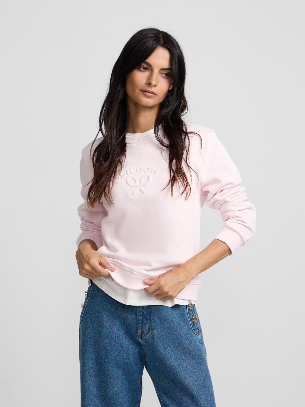 Classic Pink Silbon Women's Sweatshirt
