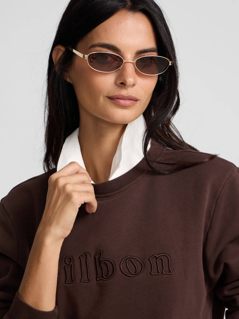 Sweatshirt mulher silbon castanha