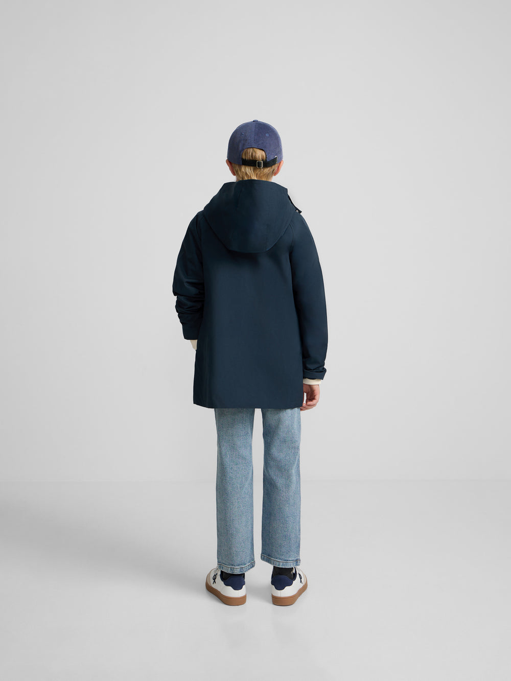 Navy blue kids windbreaker