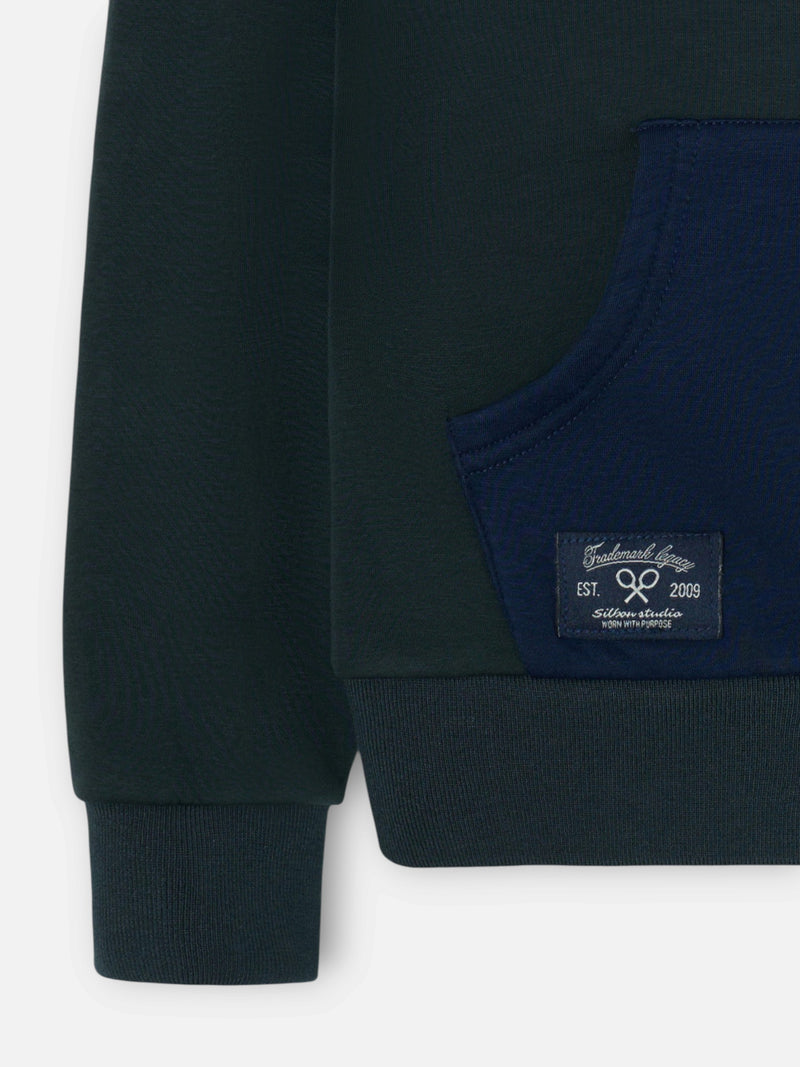 Forro polar kids canguro bicolor verde