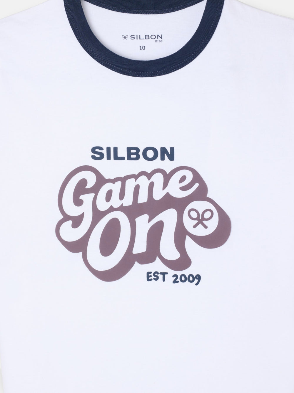 Kids white "Game On" t-shirt