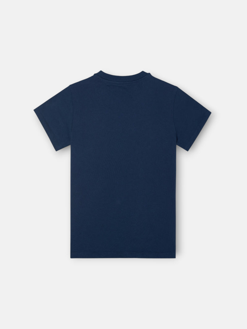 T-shirt enfant Silbon patch ton bleu marine