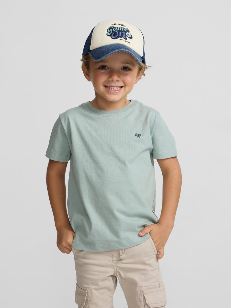 T-shirt enfants play et pizza verte