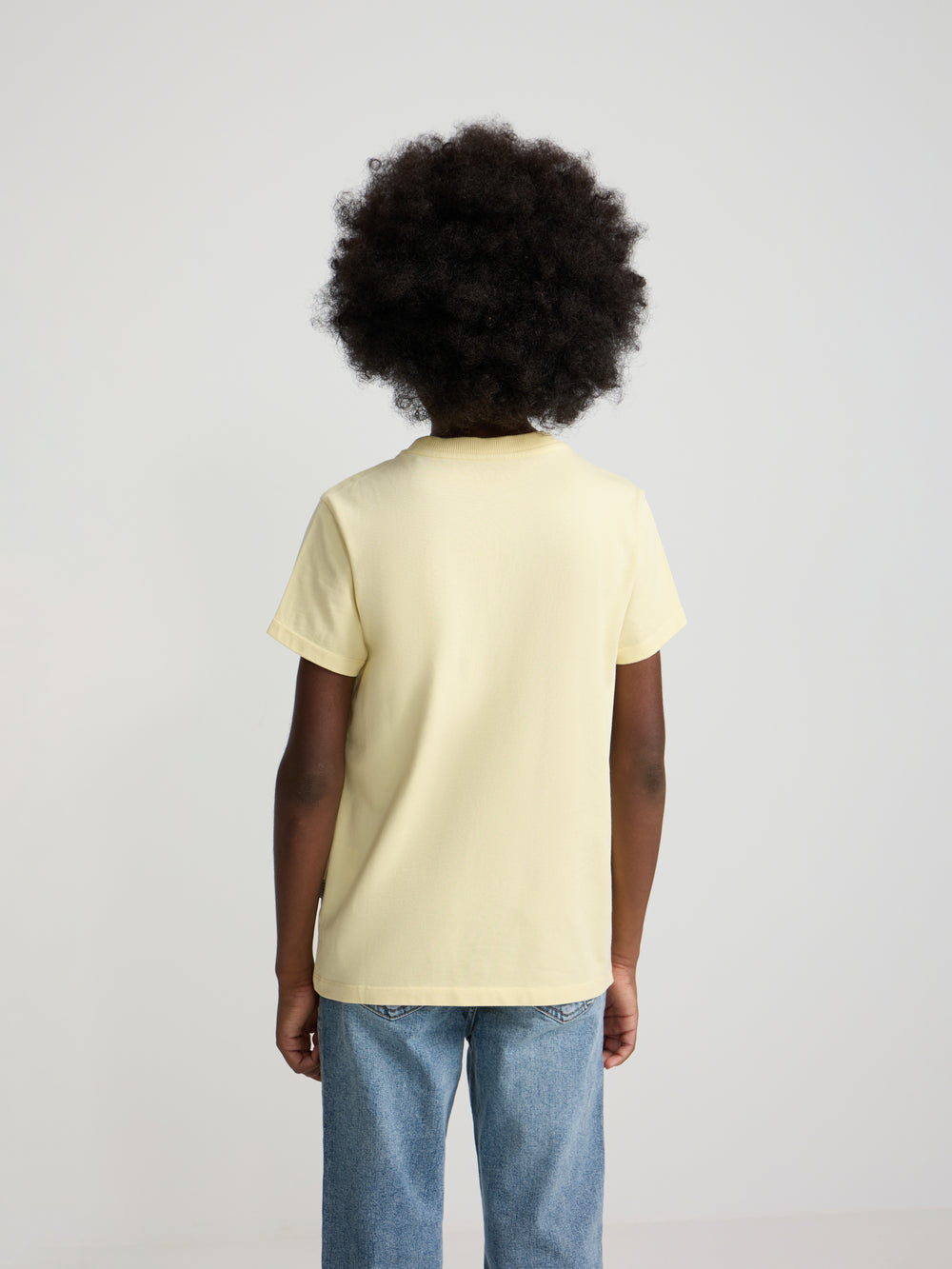 Kids T-shirt with yellow label pocket