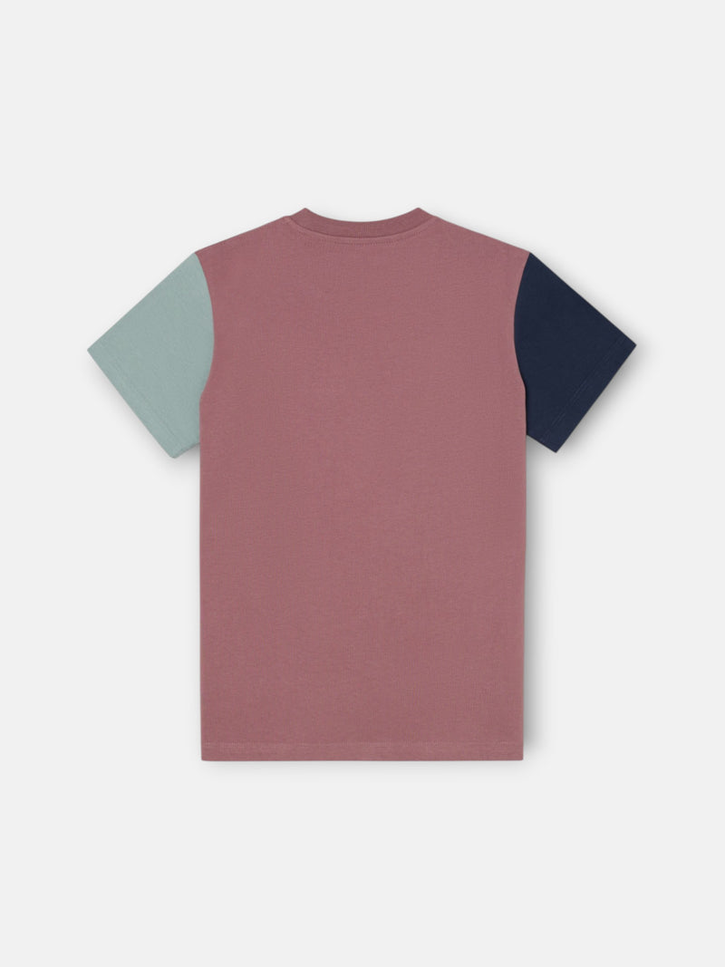 Kids multicolor terry t-shirt burgundy
