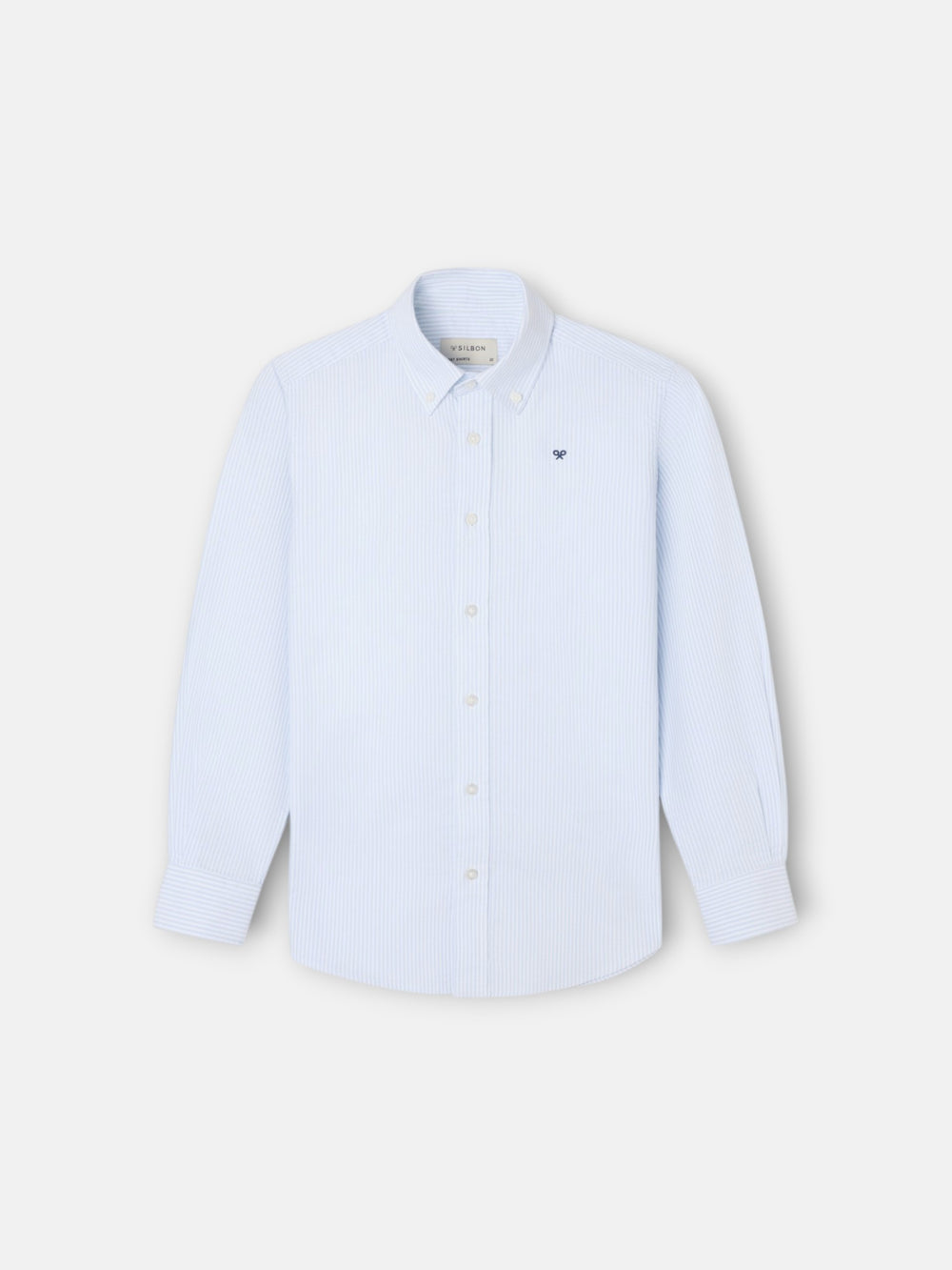 Camisa sport kids rayas oxford celeste