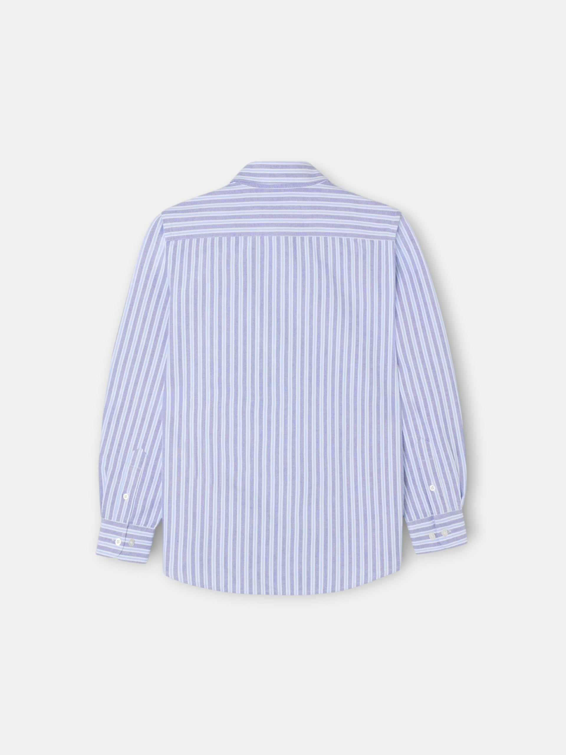 Camisa sport kids oxford raya bicolor navy celeste