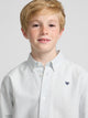 Kids' sport shirt oxford green pinstripes
