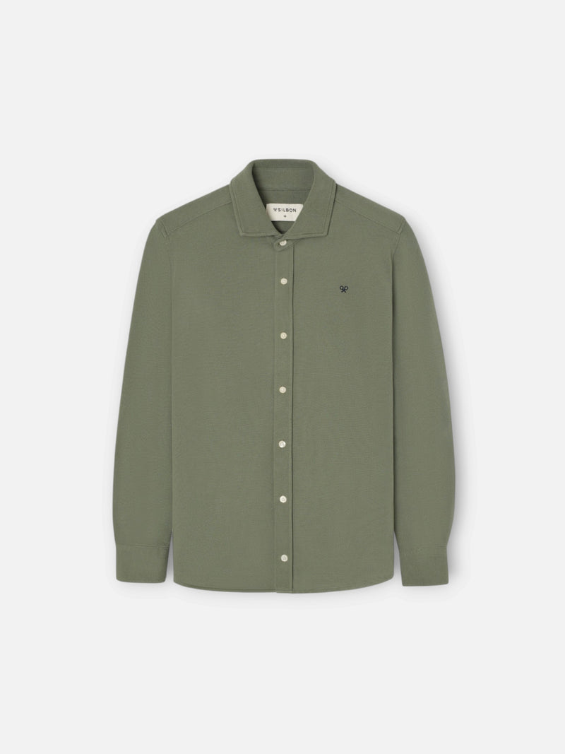 Light green kids' sport pique shirt