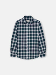 Camisa desportiva criança xadrez tartan verde