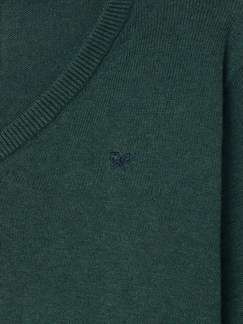 Kids' green V-neck sweater