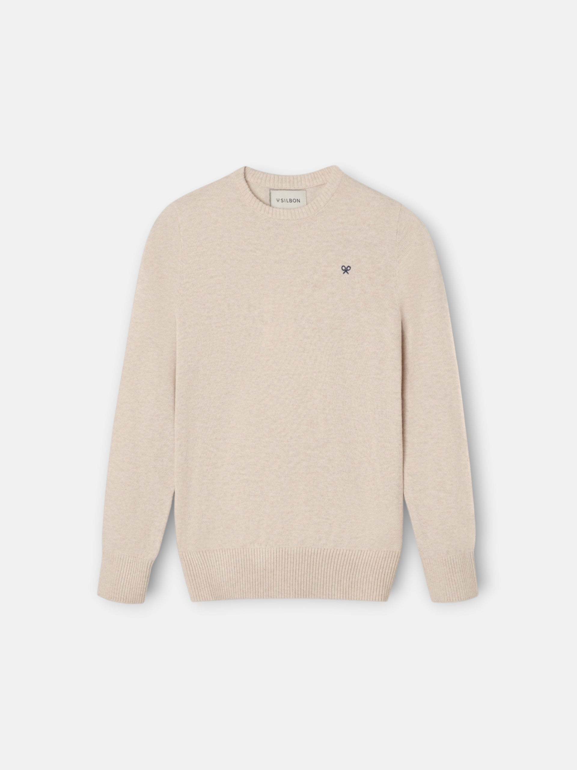 Jersey kids cuello redondo crema