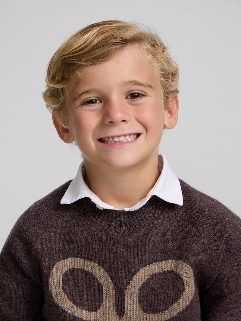 Jersery kids raqueta media marron claro