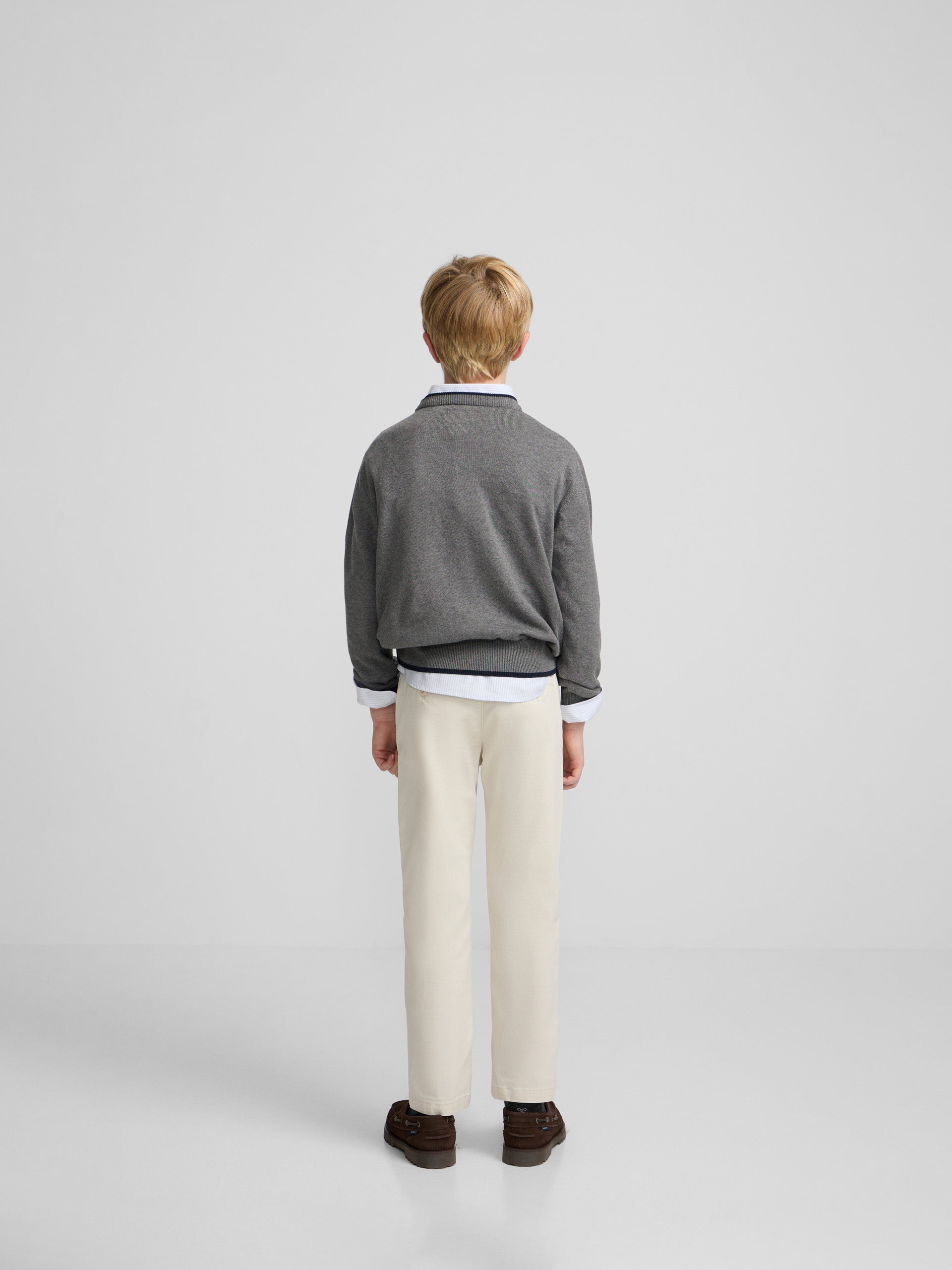 Kids' grey dog sweater