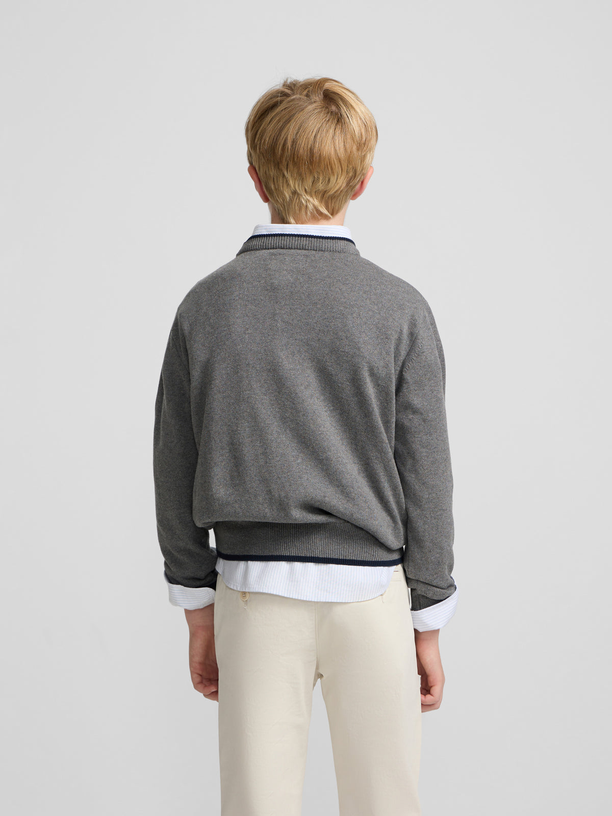 Kids' grey dog sweater
