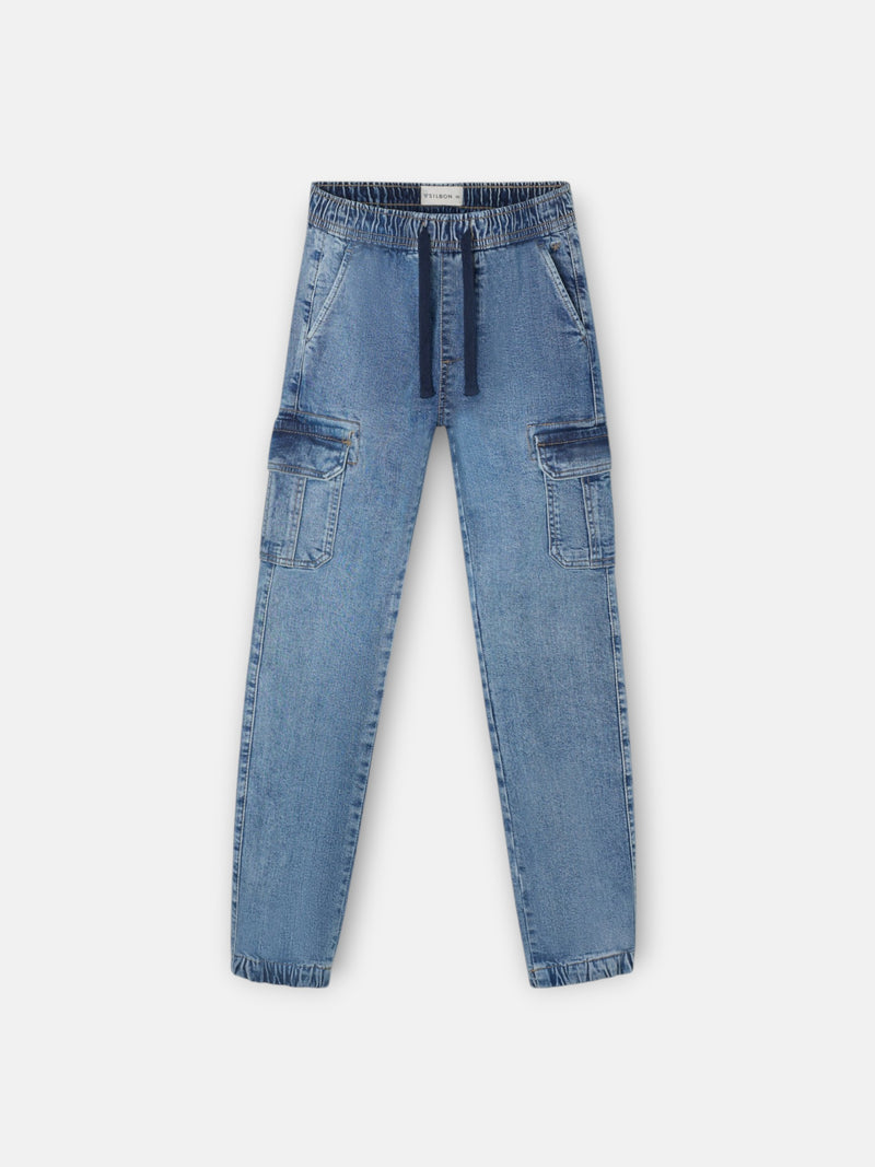 Kids' sport jogger denim blue pants